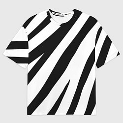 Футболка оверсайз мужская Камуфляж зебры, цвет: 3D-принт