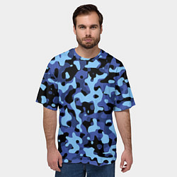 Футболка оверсайз мужская Камуфляж Sky Blue, цвет: 3D-принт — фото 2