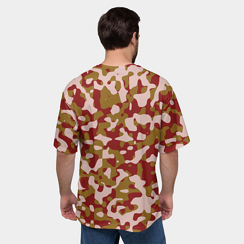 Мужская футболка оверсайз Камуфляж German Desert / 3D-принт – фото 4