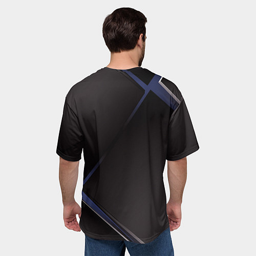 Мужская футболка оверсайз Е Лань в ромбе / 3D-принт – фото 4