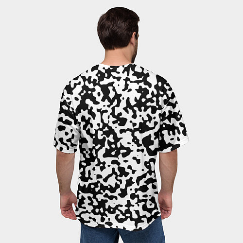 Мужская футболка оверсайз Камуфляж Cowskin мелкий / 3D-принт – фото 4