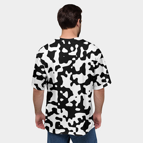 Мужская футболка оверсайз Камуфляж Cowskin средний / 3D-принт – фото 4