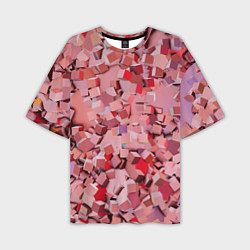 Футболка оверсайз мужская Розовые кубы, цвет: 3D-принт