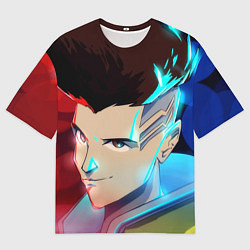 Мужская футболка оверсайз Cyberpunk: Edgerunners Дэвид Мартинес