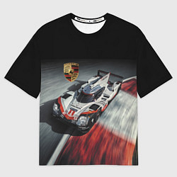 Футболка оверсайз мужская Porsche - racing team - motorsport, цвет: 3D-принт