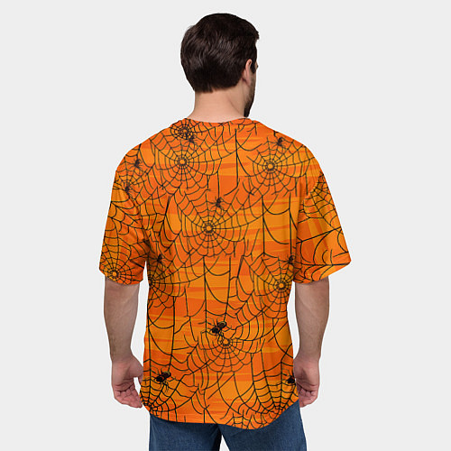 Мужская футболка оверсайз Паучье логово / 3D-принт – фото 4
