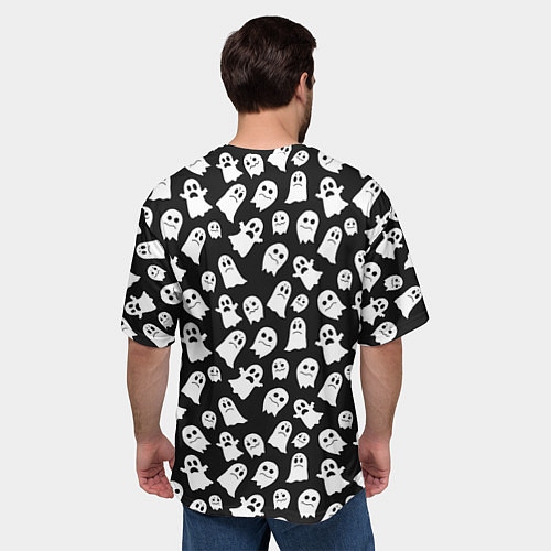 Мужская футболка оверсайз Парад призраков / 3D-принт – фото 4