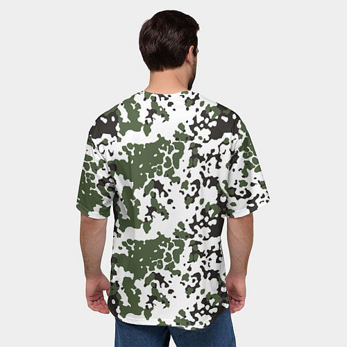 Мужская футболка оверсайз Камуфляж M-84 Snow / 3D-принт – фото 4