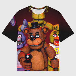 Футболка оверсайз мужская Пять ночей Фредди, цвет: 3D-принт