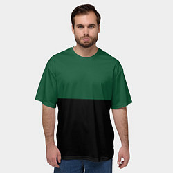 Футболка оверсайз мужская Серьёзный Зелёный, цвет: 3D-принт — фото 2