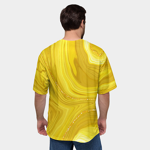 Мужская футболка оверсайз Янтарь / 3D-принт – фото 4