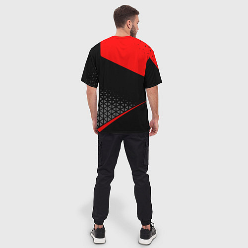 Мужская футболка оверсайз Mitsubishi - Sportwear / 3D-принт – фото 4