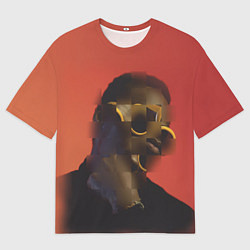 Мужская футболка оверсайз Психоделический афроамериканец