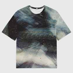 Футболка оверсайз мужская Туман и тьма в абстракции, цвет: 3D-принт