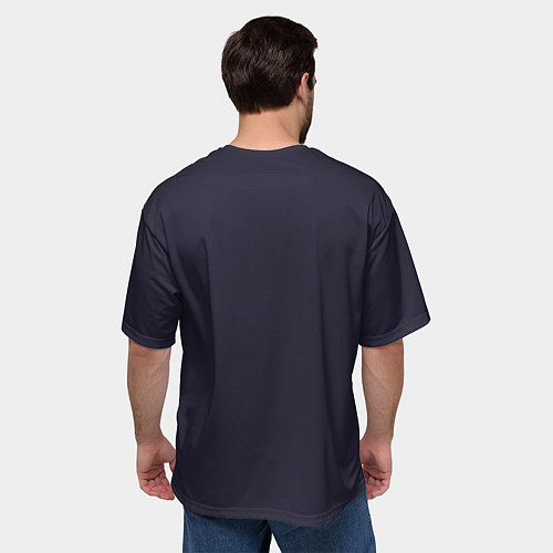 Мужская футболка оверсайз Часы в Новый год на фоне салюта / 3D-принт – фото 4