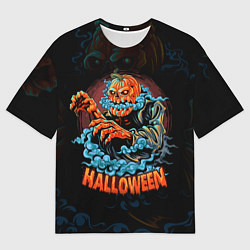 Мужская футболка оверсайз Жуткий Хэллоуин Halloween