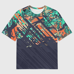 Футболка оверсайз мужская Текстурный камуфляж, цвет: 3D-принт