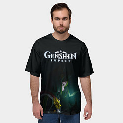 Футболка оверсайз мужская Геншин - Тигнари, цвет: 3D-принт — фото 2