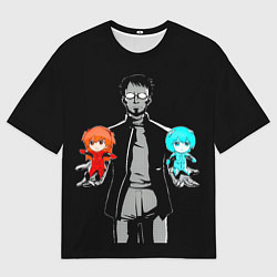 Футболка оверсайз мужская Пора выбирать: Аска или Рей ?, цвет: 3D-принт