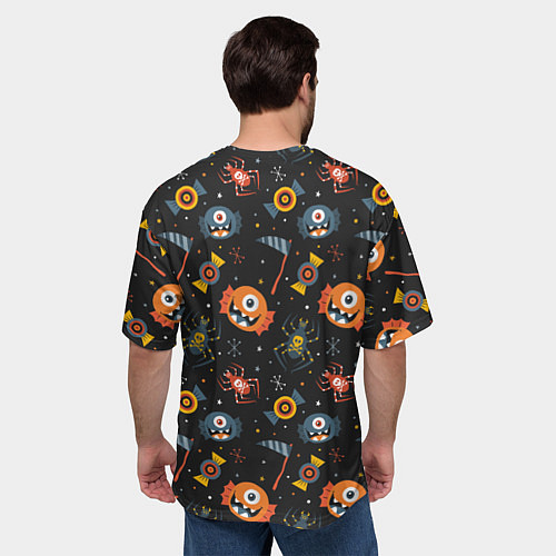 Мужская футболка оверсайз HALLOWEEN ХЭЛЛУИН / 3D-принт – фото 4