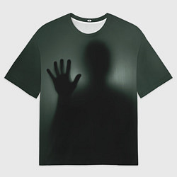 Футболка оверсайз мужская Хэллоуин - тень призрака, цвет: 3D-принт