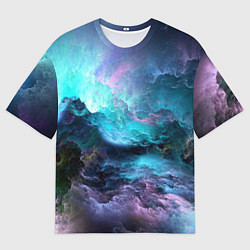 Футболка оверсайз мужская Спящий космос, цвет: 3D-принт