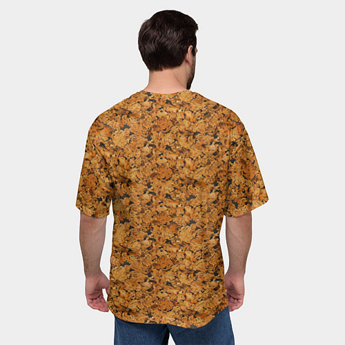 Мужская футболка оверсайз Пробковое дерево - текстура / 3D-принт – фото 4