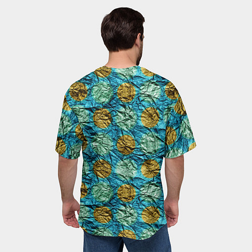 Мужская футболка оверсайз Фольга от шоколадной конфеты - текстура / 3D-принт – фото 4