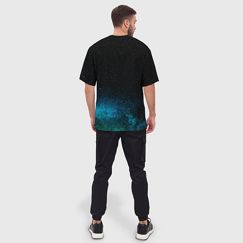 Мужская футболка оверсайз Deep stars / 3D-принт – фото 4