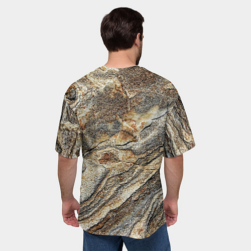 Мужская футболка оверсайз Камень stone / 3D-принт – фото 4
