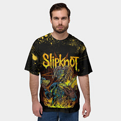 Футболка оверсайз мужская Slipknot Yellow Monster, цвет: 3D-принт — фото 2