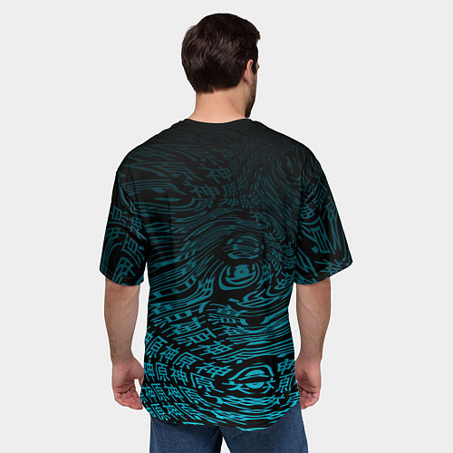 Мужская футболка оверсайз Знак черепа - Блич / 3D-принт – фото 4