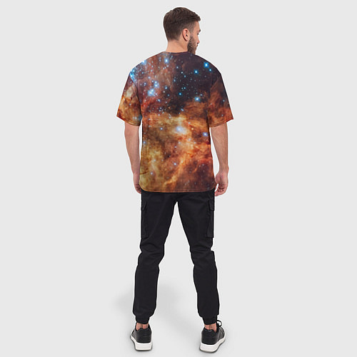 Мужская футболка оверсайз Рождение новой звезды - NASA / 3D-принт – фото 4