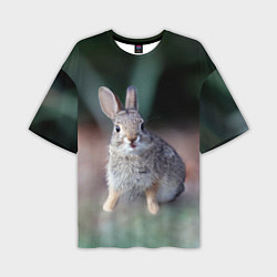 Мужская футболка оверсайз Малыш кролик