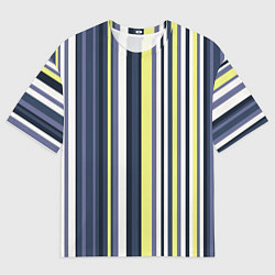 Футболка оверсайз мужская Абстрактные разноцветные линии, цвет: 3D-принт