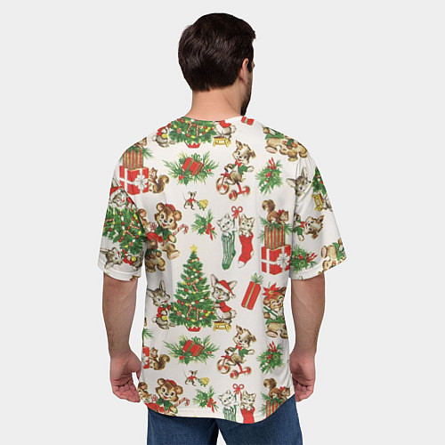 Мужская футболка оверсайз Christmas Рождество / 3D-принт – фото 4