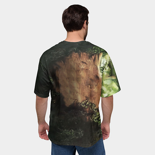 Мужская футболка оверсайз Дерево с лицом мем Мудрое дерево / 3D-принт – фото 4