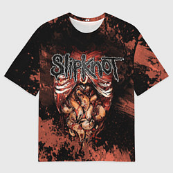 Футболка оверсайз мужская Slipknot horror, цвет: 3D-принт