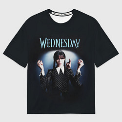 Футболка оверсайз мужская Уэнсдей и рука, цвет: 3D-принт