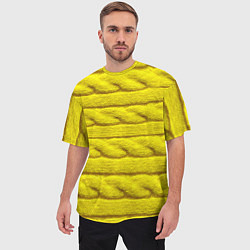 Футболка оверсайз мужская Жёлтый свитер - Осень-Зима 2028, цвет: 3D-принт — фото 2