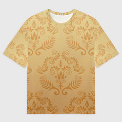 Футболка оверсайз мужская Золотые паттерны, цвет: 3D-принт