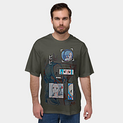 Футболка оверсайз мужская Виви Песнь флюоритового глаза, цвет: 3D-принт — фото 2