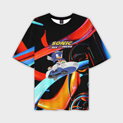 Мужская футболка оверсайз Sonic Free Riders - Hedgehog