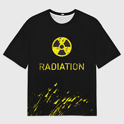 Футболка оверсайз мужская Radiation - радиационная опасность, цвет: 3D-принт