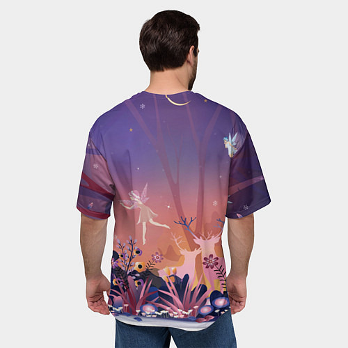 Мужская футболка оверсайз Доброго нового года! / 3D-принт – фото 4