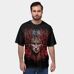 Футболка оверсайз мужская Мистическая девушка, цвет: 3D-принт — фото 2