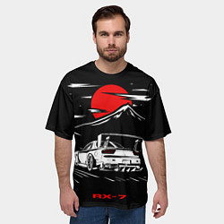 Футболка оверсайз мужская Мазда RX - 7 JDM Style, цвет: 3D-принт — фото 2