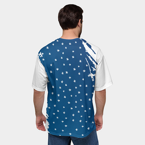 Мужская футболка оверсайз Кролик и гирлянда - 2023 / 3D-принт – фото 4