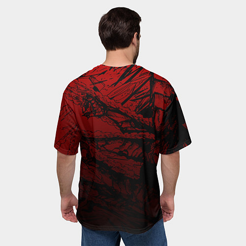 Мужская футболка оверсайз Пауэр : Человек-бензопила / 3D-принт – фото 4