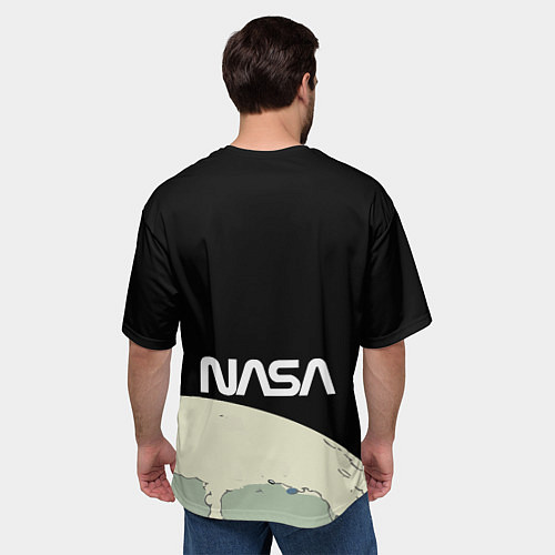 Мужская футболка оверсайз NASA - Help! Astronaut - Joke / 3D-принт – фото 4